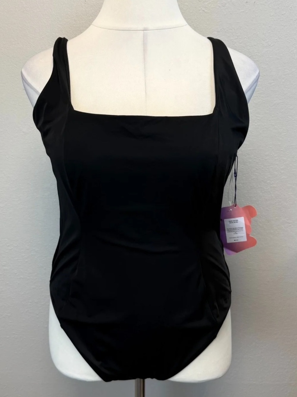 Yitty Black Shaping Swim Waist Cinching One Piece - New - Size 3X